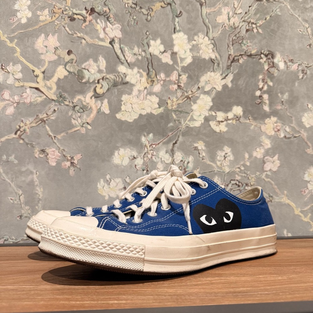 Comme des Garcons Blue and White Sneakers